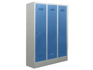 lockerkast v. kinderen,HxBxD 1300x780x300mm,3vak,RAL7035,front RAL5012 - 2