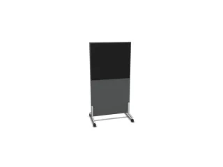 scheidingswand,HxB 1545x800mm,MS-donkergrijs,BN8033-zwart - 1