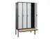 locker voor scheiding van kleding,HxBxD 2120x1200x815mm,4vak