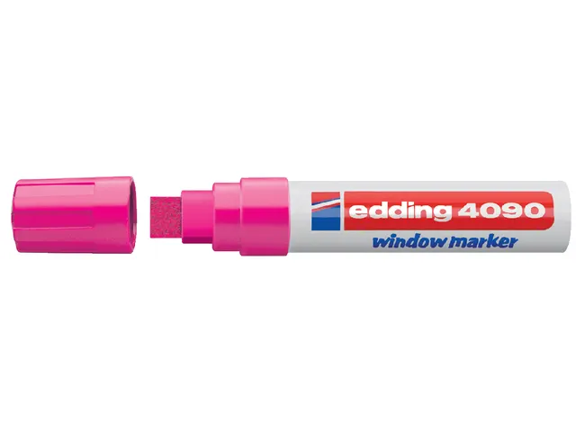 Viltstift edding 4090 window schuin neonroze 4-15mm blister