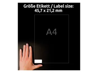 Avery Zweckform L7873 Sterk klevende etiketten A4 45,7x21,2mm 960 stuk - 3