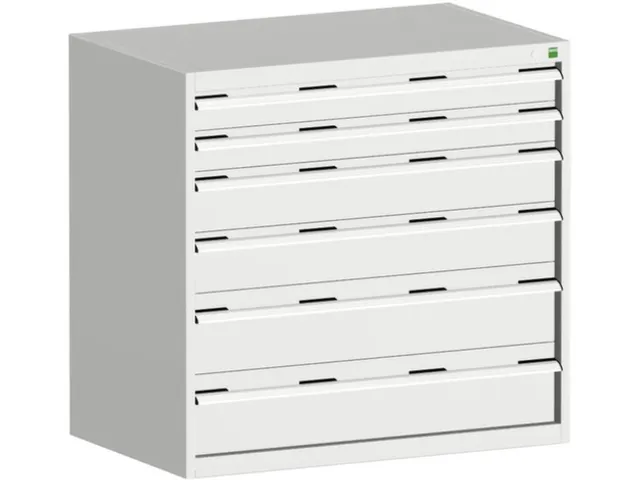 ladekast HxBxD 1000x1050x650mm 6laden RAL7035 front RAL7035