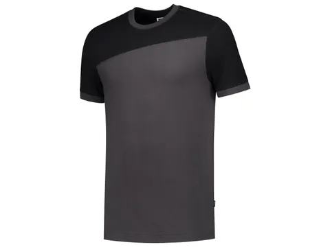 Tricorp Bicolor naden 102006 T-shirt, antracietgrijs/zwart, maat 6XL,