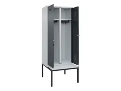 locker met bank,voor scheiding van kleding,HxBxD 2120x800x815mm,2vak