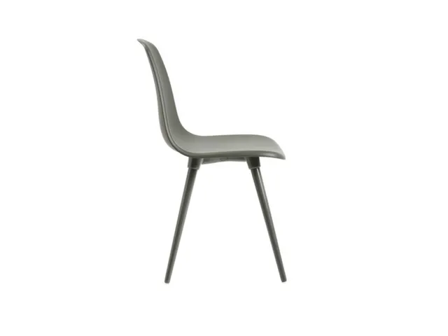 Bezoekersstoel,4Voeten Grijs,Zitschaal Kunststof Grijs