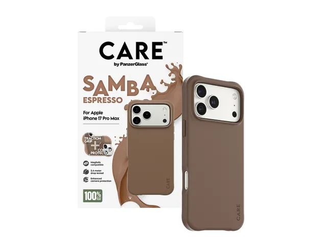 PanzerGlass CARE by Samba Case Espresso w. MagSafe iPhone 17 Pro