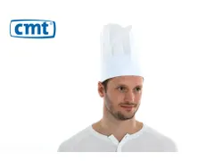 Koksmuts Universal papier 23,5cm wit met geperforeerde kroon 250 stuks