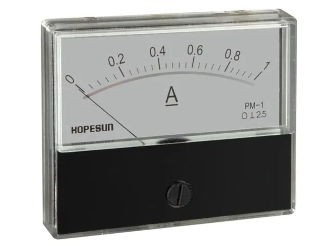 Analoge Paneelmeter Voor DC Stroommetingen 1A CC / 70x60mm