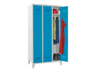 locker,HxBxD 1850x900x500mm,3vak,vak B 300mm,RAL7035,front RAL5012 - 2