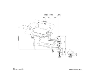 Neomounts NEXT Lite DS20-425BL1 Laptophouder monitorarm - 11.6-17.3 in - 2