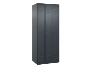 locker,HxBxD 1850x750x500mm,3vak,vak B 250mm,cil.-slot,staand op vloer - 1