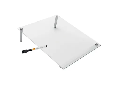 Notitiebord Nobo transparant acryl schuin A4