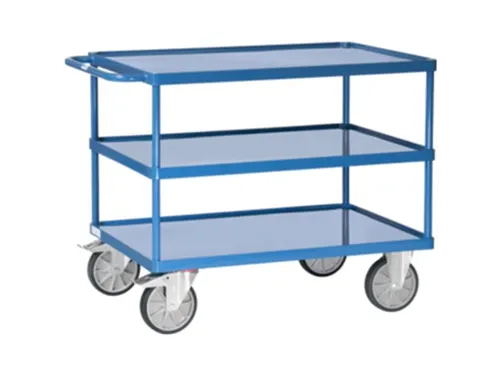 Tafelwagen 2423W 600kg 1200x800mm 3 etages staalplaat + rand