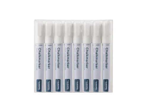 Krijtstift Europel 6mm wit etui 8 stuks