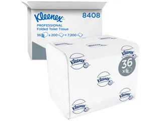 Toiletpapier Kleenex gevouwen tissues 2 laags 36x200stuks wit 8408 - 2