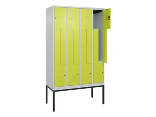 Z-garderobekast,HxBxD 2120x1200x500mm,vak B 150/300mm,cil.-slot - 2