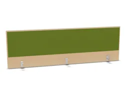 opzetpaneel,v. bureau,aanbouw achter,B 1800mm,NE-esdoorn,BN7048-groen