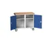 montagetafel 980x1050x600mm multiplexblad 2 kasten RAL7035 fr. RAL5010