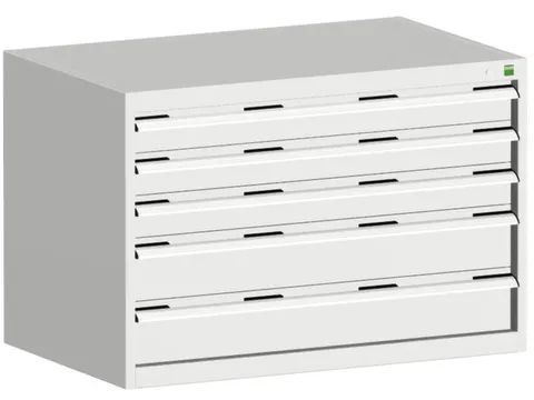 ladekast HxBxD 700x1050x750mm 5laden romp RAL7035 front RAL7035