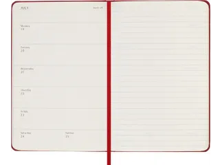 Agenda 2027 Moleskine 12M Weekly 7dag/1pagina pocket hc scarlet red - 4