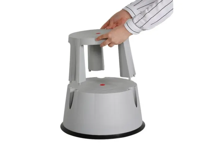 marchepied sur roulettes,plastique,RAL7035,repose-pied Ø 283mm
