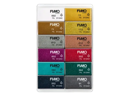 Klei Fimo effect colour pak à 12 sparkelende kleuren
