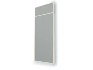 massieve wand,B 1200mm,wandkleur RAL7035,afdekprofielen RAL9010 - 2