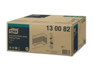 Reinigingsdoek Tork 130082 Heavy-Duty W4 gevouwen 100 vel blauw 130082 - 2