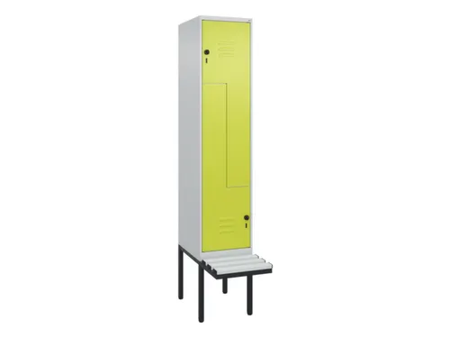 Z-garderobekast,HxBxD 2120x400x815mm,2vak,vak B 400mm,draaigrendel