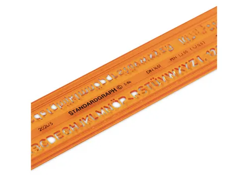 Lettersjabloon Standardgraph H-profiel vetgedrukt, recht 5mm