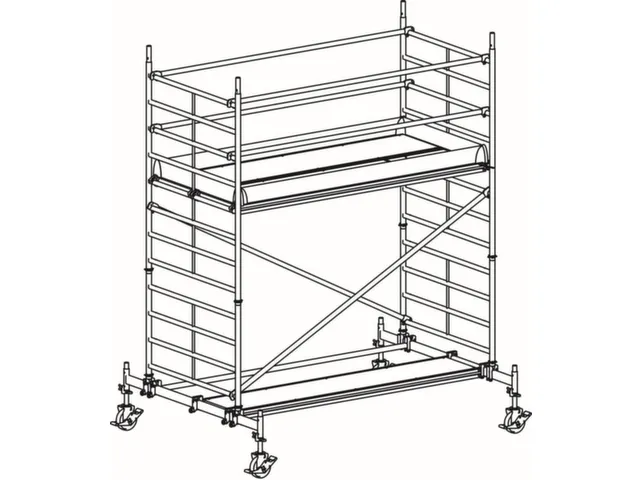 rolsteiger,reik H 4,6m,steiger H 3,82m,2platform(s),1m. luik