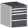 ladekast HxBxD 600x525x650mm 4laden romp RAL7035 front RAL7016