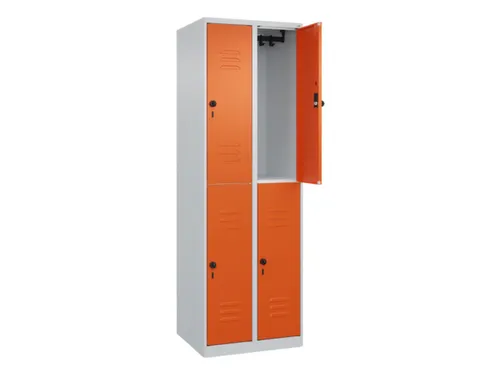dubbeldekse locker,HxBxD 1850x600x500mm,2x2vak.,vak B 300mm