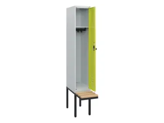 locker met bank,HxBxD 1950x300x815mm,1vak,vak B 300mm,draaigrendel - 2