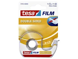 Dubbelzijdige plakband Tesa film 12mmx7.5m met dispenser