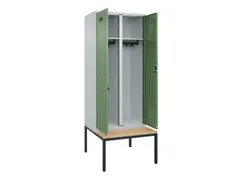 locker met bank,voor scheiding van kleding,HxBxD 2120x800x815mm,2vak