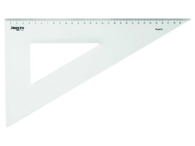 Driehoekset Aristo 30cm GEOCollege 45 en 60 graden