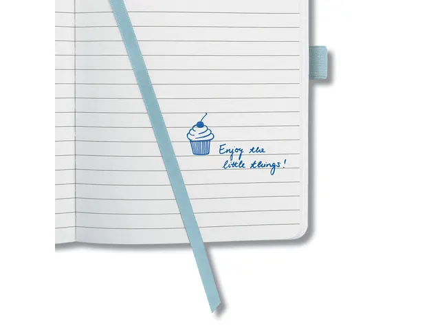 carnet de notes Sigel Jolie Flair A5 hardcover ligné ciel blue.
