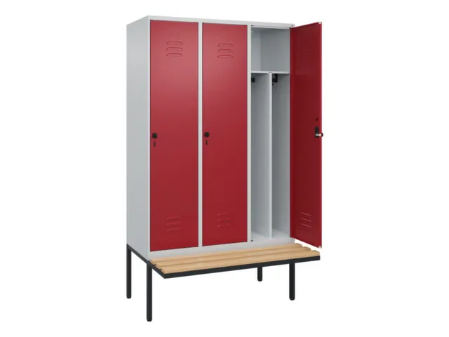 locker voor scheiding van kleding,HxBxD 2120x1200x815mm,3vak