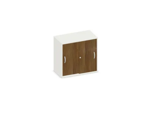 schuifdeurkast,HxBxD 770x800x430mm,decor romp wit,decor front noten