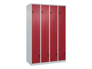Z-garderobekast,HxBxD 1850x1200x500mm,vak B 150/300mm,draaigrendel - 1