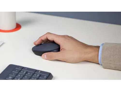 Logitech Draadloos Toetsenbord MK235 QWERTY + Compacte muis Zwart