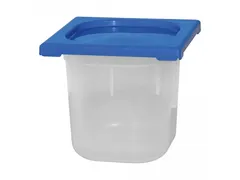 Caterchef Gastronoom voedseldoos PP 1/6 GN 150mm met blauwe deksel