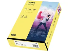 Inapa Tecno colors Gekleurd papier A4 Midden geel 160 gram 250vel