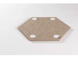 Akoestische PET-vilt Hexagon tegels beige 30x26cm 22 stuks - 4