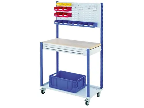Verrijdbaar Werkstation Hxbxd 1730x1000x500mm Geperforeerde Plaat