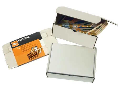 Postpakketdoos CleverPack golfkarton 220x160x90mm wit 25stuks