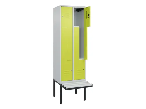 Z-garderobekast,HxBxD 2120x600x815mm,2vak,vak B 300mm,cil.-slot