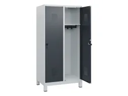 schoollocker,HxBxD 1630x800x500mm,2vak,vak B 400mm,draaigrendel,voeten