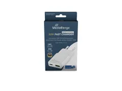 MRMA125 MEDIARANGE adapter fast charger 30 W GaN USB-A USB-C wit